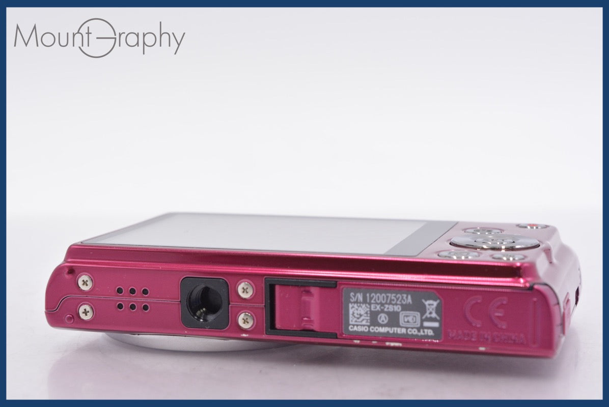 カシオCASIO EXILIM EX-ZS10レッド　動作確認済　美品 ☆極上美品☆ カシオ CASIO EXILIM EX-ZS10 5x バッテリー付属 ☆完動