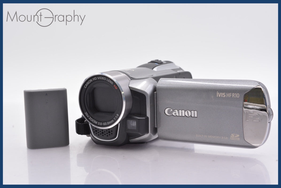 Canon IVIS HF R10 デジカメ 2459 ☆極上美品☆ キヤノン Canon IVIS HF R10 20x バッテリー付属