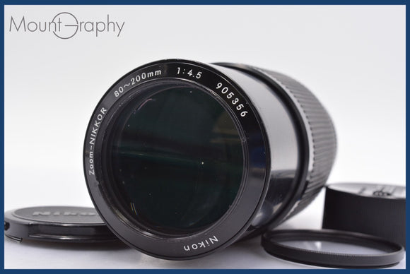 ★良品★ ニコン Nikon Zoom-NIKKOR 80-200mm F4.5 Ai 前後キャップ&レンズフィルター付 ★完動★同梱可 #yk2883