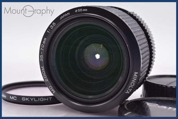 ★極上美品★ ミノルタ MINOLTA MD 35-70mm F3.5 前後キャップ&レンズフィルター付 ★完動★同梱可 #am1176
