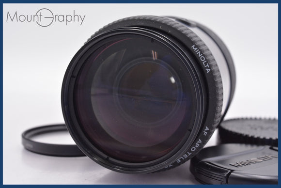 ★極上美品★ ミノルタ MINOLTA AF APO TELE ZOOM 100-300mm F4.5-5.6 前後キャップ&レンズフィルター付 ★完動★同梱可 #am1114