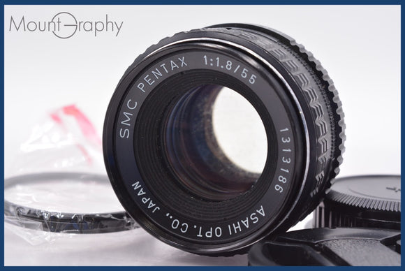 ★良品★ ペンタックス PENTAX SMC PENTAX 55mm F1.8 前後キャップ&レンズフィルター付 ★完動★同梱可 #am1175