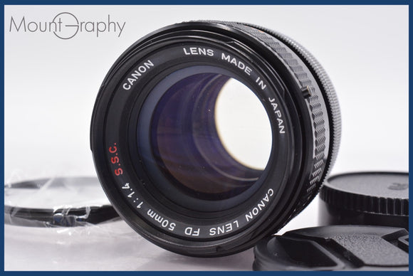 ★良品★ キヤノン Canon FD 50mm F1.4 S.S.C 前後キャップ&レンズフィルター付 ★完動★同梱可 #am1139