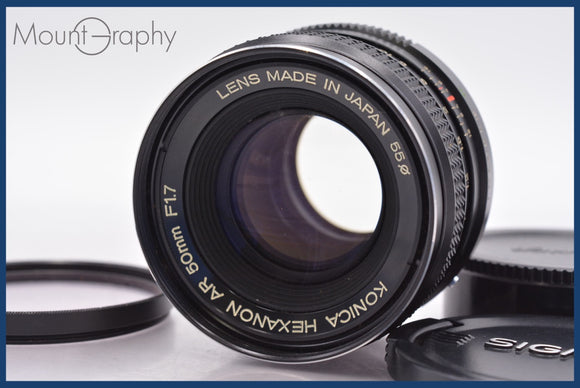 ★特別特価★ コニカ KONICA HEXANON AR 50mm F1.7 前後キャップ&レンズフィルター付 同梱可 #am1178