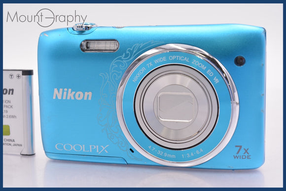 ★極上美品★ ニコン Nikon COOLPIX S3500 7x バッテリー付属 ★完動★同梱可 #am1205