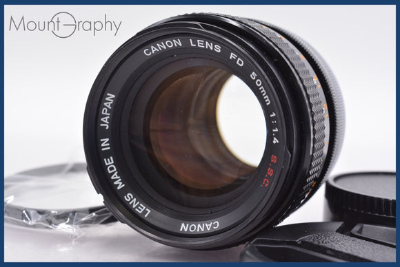★良品★ キヤノン Canon FD 50mm F1.4 S.S.C 前後キャップ&レンズフィルター付 ★完動★同梱可 #am1162