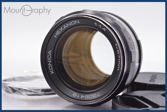 ★極上美品★ コニカ KONICA HEXANON 57mm F1.4 前後キャップ&レンズフィルター付 ★完動★同梱可 #am1183