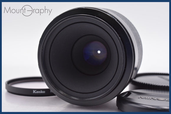★良品★ ミノルタ MINOLTA AF MACRO 50mm F2.8 前後キャップ&レンズフィルター付 ★完動★同梱可 #am1118