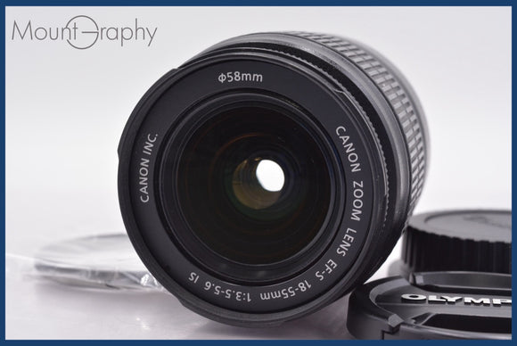 ★実用美品★ キヤノン Canon EF-S 18-55mm F3.5-5.6 IS 前後キャップ&レンズフィルター付 同梱可 #am1105
