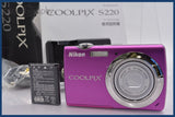 ★極上美品★ ニコン Nikon COOLPIX S220 3x 元箱、バッテリー、充電器、取扱説明書付属 同梱可 #am693