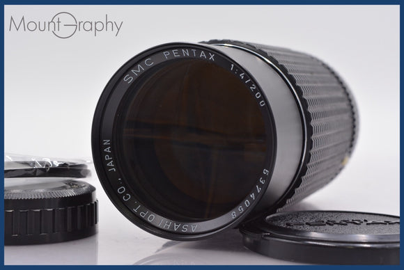★極上美品★ ペンタックス PENTAX SMC PENTAX 200mm F4 前後キャップ&レンズフィルター付 ★完動★同梱可 #am454