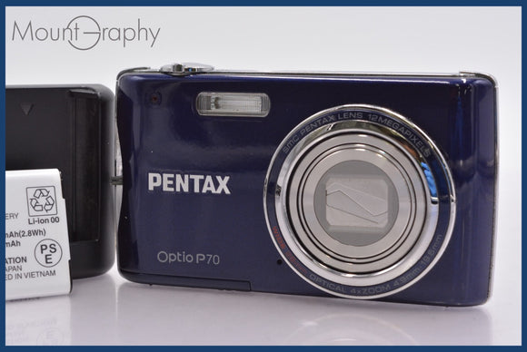 ★極上美品★ ペンタックス PENTAX Optio P70 4x バッテリー、充電器付属 ★完動★同梱可 #am593