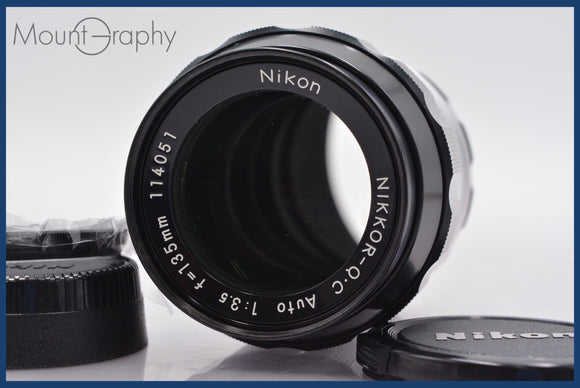 ★極上美品★ ニコン Nikon NIKKOR-Q.C Auto 135mm F3.5  非Ai 前後キャップ&レンズフィルター付 ★完動★同梱可 #am442