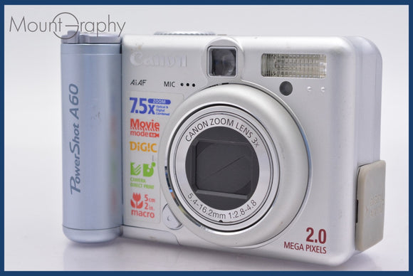 ★極上美品★ キヤノン Canon PowerShot A60 3x 単三電池仕様 ★完動★同梱可 #am500