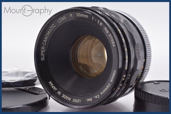 ★特別特価★ キヤノン Canon SUPER-CANOMATIC R 50mm F1.8 前後キャップ&レンズフィルター付 同梱可 #am1397