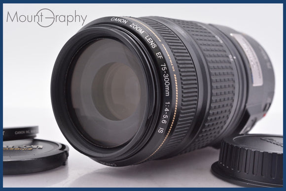 ★極上美品★ キヤノン Canon EF 75-300mm F4-5.6 IS USM 前後キャップ&レンズフィルター付 ★完動★同梱可 #am1452