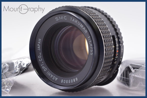 ★極上美品★ ペンタックス PENTAX SMC TAKUMAR 55mm F1.8 前後キャップ&レンズフィルター付 ★完動★同梱可 #am1422