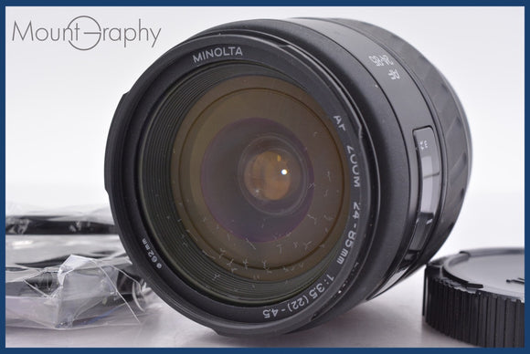★良品★ ミノルタ MINOLTA AF 24-85mm F3.5-4.5 前後キャップ&レンズフィルター付 ★完動★同梱可 #am1419