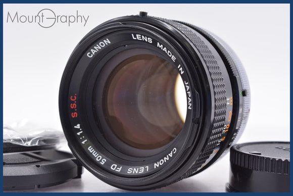 ★良品★ キヤノン Canon FD 50mm F1.4 S.S.C. 前後キャップ&レンズフィルター付 ★完動★同梱可 #am1433