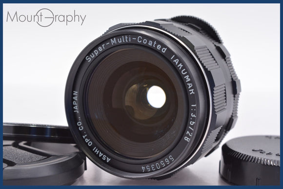 ★特別特価★ ペンタックス PENTAX Super-Multi-Coated TAKUMAR 28mm F3.5 前後キャップ&レンズフィルター付 同梱可 #am1406