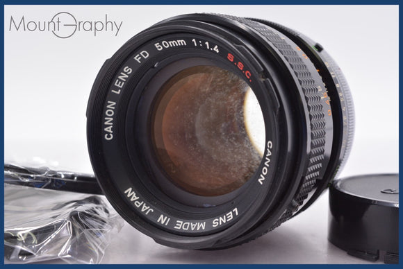 ★実用美品★ キヤノン Canon FD 50mm F1.4 S.S.C. 前後キャップ&レンズフィルター付 同梱可 #am1466