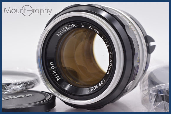 ★極上美品★ ニコン Nikon NIKKOR-S Auto 50mm F1.4 非Ai 前後キャップ&レンズフィルター付 ★完動★同梱可 #am1381
