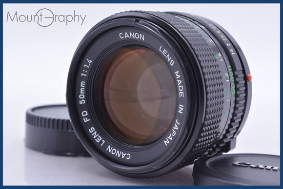 【返品、動作保証付】Canon NEW FD 50mm F/1.4 動作保証】 キヤノン Canon NEW FD 50mm F1.4 前後キャップ付 同梱無料