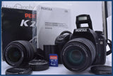 ペンタックス PENTAX K20D ダブルズームキット DA 18-55mm/50-200mm 元箱、バッテリー、メモリーカード他 #am7294