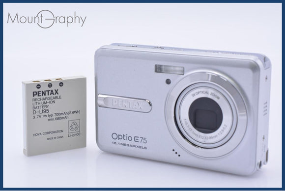 動作保証】 ペンタックス PENTAX Optio E75 3X バッテリー付属 同梱