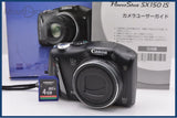 【動作保証】 キヤノン CANON PowerShot SX150 IS 12X 単三電池仕様 元箱、メモリーカード、取扱説明書付属 同梱無料 #ak254