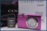 【動作保証】 ニコン Nikon COOLPIX S3000 4x 元箱、バッテリー、充電器、取扱説明書付属 同梱無料 #ak566