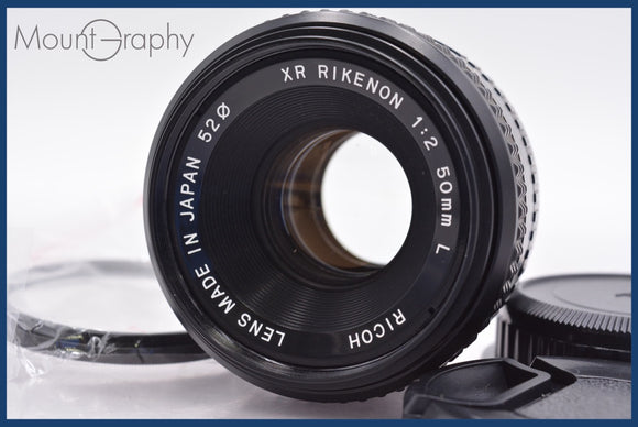 ★良品★ リコー RICOH XR RIKENON 50mm F2 L 前後キャップ&レンズフィルター付 同梱可 #am1003