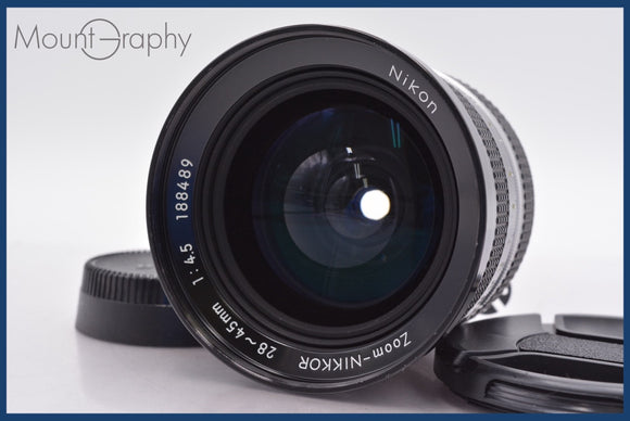 ★極上美品★ ニコン Nikon Zoom-NIKKOR 28-45mm F4.5 Ai 前後キャップ付 ★完動★同梱可 #am1047