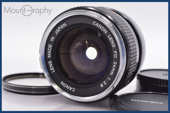 ★良品★ キヤノン Canon FD 24mm F2.8 前後キャップ&レンズフィルター付 ★完動★同梱可 #am1053