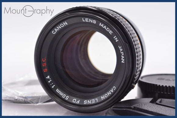 ★良品★ キヤノン Canon FD 50mm F1.4 S.S.C. 前後キャップ&レンズフィルター付 ★完動★同梱可 #am1335