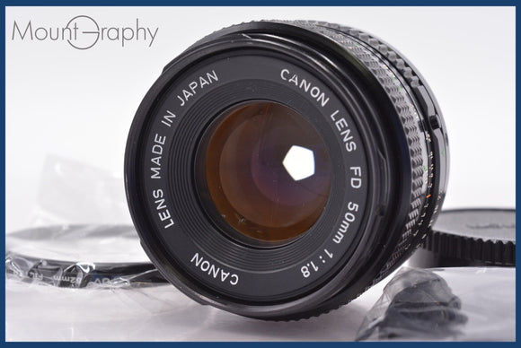 ★極上美品★ キヤノン Canon NEW FD 50mm F1.8 前後キャップ&レンズフィルター付 ★完動★同梱可 #am1350