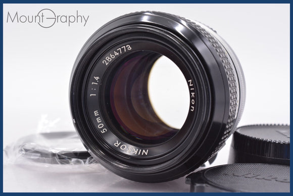 ★極上美品★ ニコン Nikon NIKKOR 50mm F1.4 非Ai 前後キャップ&レンズフィルター付 ★完動★同梱可 #am1370