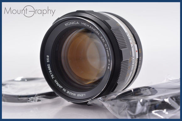 ★実用美品★ コニカ KONICA HEXANON AR 57mm F1.4 前キャップ&レンズフィルター付 同梱可 #am1507