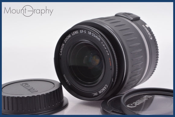 ★極上美品★ キヤノン Canon EF-S 18-55mm F3.5-5.6 USM 前後キャップ&レンズフィルター付 ★完動★同梱可 #am1560