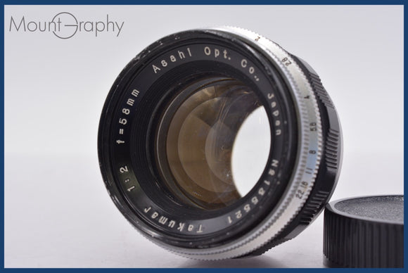 ★良品★ ペンタックス PENTAX Takumar 58mm F2 後キャップ付 ★完動★同梱可 #am1686