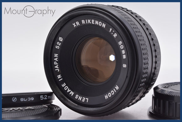 ★極上美品★ リコー RICOH XR RIKENON 50mm F2 S 前後キャップ&レンズフィルター付 ペンタックスK用(MF) ★完動★同梱可 #am1691