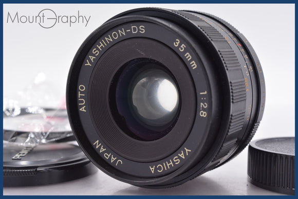 ★実用美品★ ヤシカ YASHICA AUTO YASHINON-DS 35mm F2.8 前後キャップ&レンズフィルター付 M42用 ★完動★同梱可 #am1712
