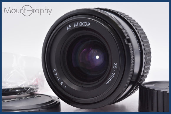 ★良品★ ニコン Nikon AF NIKKOR 35-70mm F3.3-4.5 前後キャップ&レンズフィルター付 ★完動★同梱可 #am1713