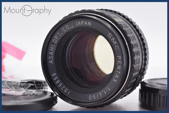 ★良品★ ペンタックス PENTAX SMC PENTAX 50mm F1.4 前後キャップ&レンズフィルター付 ★完動★同梱可 #am1715
