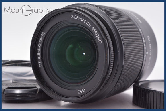 ★極上美品★ ソニー SONY DT 18-70mm F3.5-5.6 MACRO 前後キャップ&レンズフィルター付 ★完動★同梱可 #am1716