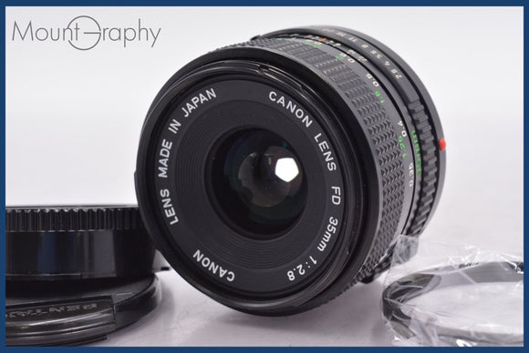 ★極上美品★ キヤノン Canon NEW FD 35mm F2.8 前後キャップ&レンズフィルター付 ★完動★同梱可 #am1742