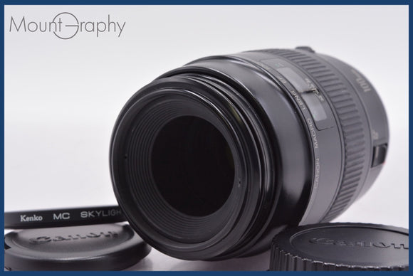 ★極上美品★ キヤノン Canon EF 100mm F2.8 前後キャップ&レンズフィルター付 ★完動★同梱可 #am1754