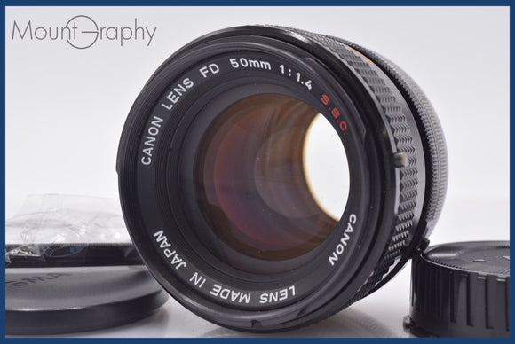 ★極上美品★ キヤノン Canon FD 50mm F1.4 S.S.C. 前キャップ&レンズフィルター付 ★完動★同梱可 #am1770