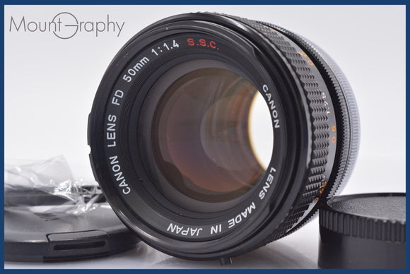 ★良品★ キヤノン Canon FD 50mm F1.4 S.S.C. 前後キャップ&レンズフィルター付 ★完動★同梱可 #am1783