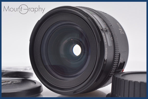 ★極上美品★ キヤノン Canon EF 24mm F2.8 前後キャップ&レンズフィルター付 ★完動★同梱可 #am1789